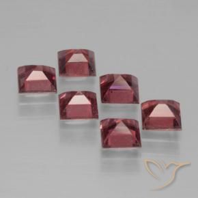 Gemas de Granate piropo Rojo medio natural de 2.67 ct, Cuadrado, VS