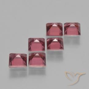 Gemas de Granate piropo Rojo oscuro natural de 2.54 ct, Cuadrado, VS
