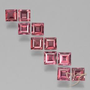 Gemas de Granate piropo Rojo oscuro natural de 3.71 ct, Cuadrado, VS