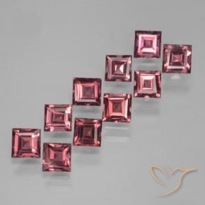 Gemas de Granate piropo Rojo medio natural de 4.00 ct, Cuadrado, VS