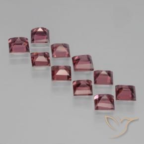 Gemas de Granate piropo Rojo medio natural de 4.00 ct, Cuadrado, VS