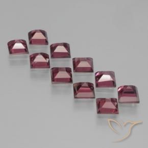 Gemas de Granate piropo Rojo oscuro natural de 4.30 ct, Cuadrado, VS