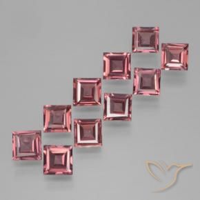 Gemas de Granate piropo Rojo cereza púrpura natural de 3.65 ct, Cuadrado, VS