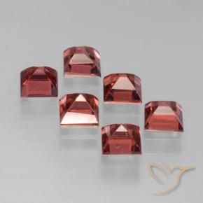 Gemas de Granate piropo Rojo rosado oscuro natural de 2.64 ct, Cuadrado, VS