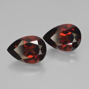 Gemas de granate piropo rojo natural de  ct, en forma de pera, VVS-VS