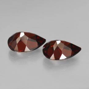 Gemas de granate piropo rojo natural de  ct, en forma de pera, VVS-VS