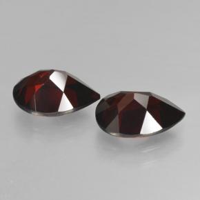 Gemas de Granate Piropo Rojo oscuro natural de 4.85 ct, En forma de pera, VVS-VS