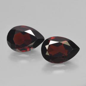 Gemas de granate piropo rojo natural de 4,31 ct, en forma de pera, VVS-VS