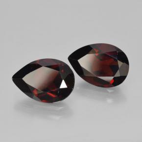 Gemas de granate piropo rojo natural de 4,31 ct, en forma de pera, VVS-VS