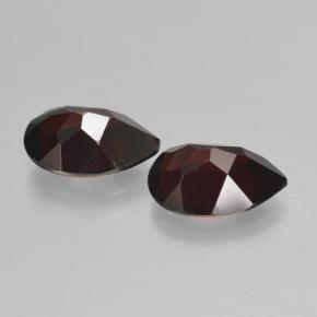 Gemas de granate piropo rojo natural de 4,31 ct, en forma de pera, VVS-VS