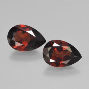 Gemas de granate piropo rojo natural de 4,02 ct, en forma de pera, VVS-VS