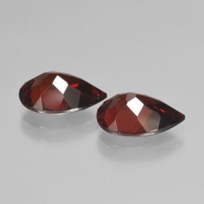 Gemas de granate piropo rojo natural de 4,02 ct, en forma de pera, VVS-VS