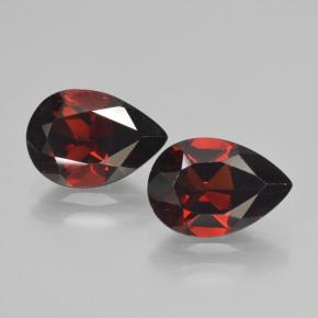 Gemas de granate piropo rojo natural de 4,67 ct, en forma de pera, VVS-VS
