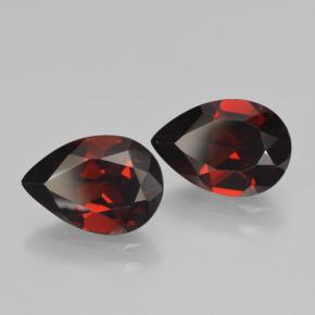 Gemas de granate piropo rojo natural de 4,67 ct, en forma de pera, VVS-VS
