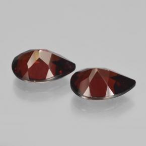 Gemas de granate piropo rojo natural de 4,67 ct, en forma de pera, VVS-VS