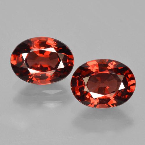 Gemas de granate piropo rojo natural de 3,05 ct, corte óvalo, VVS-VS