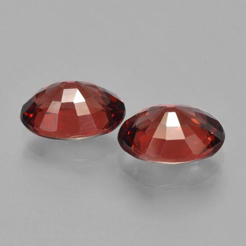 Gemas de granate piropo rojo natural de 3,05 ct, corte óvalo, VVS-VS