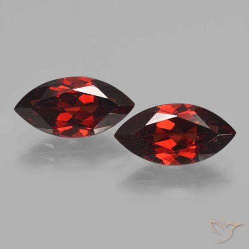 4.47ctw Natural Rojo oscuro Granate piropo, Marquesa, VVS-VS