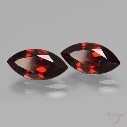 Gemas de Granate piropo Rojo oscuro natural de 4.47 ct, Marquesa, VVS-VS