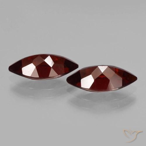 Gemas de Granate piropo Rojo oscuro natural de 4.47 ct, Marquesa, VVS-VS