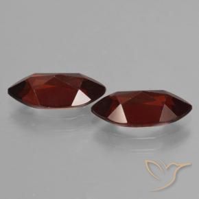 Gemas de Granate piropo Rojo oscuro natural de 4.18 ct, Marquesa, VVS-VS