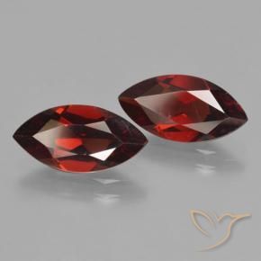 Gemas de Granate piropo Rojo oscuro natural de 3.74 ct, Marquesa, VVS-VS
