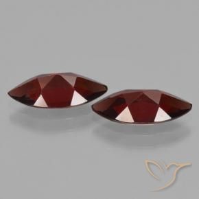 Gemas de Granate piropo Rojo oscuro natural de 3.74 ct, Marquesa, VVS-VS