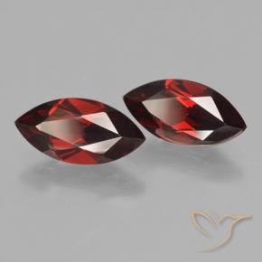 Gemas de Granate piropo Rojo oscuro natural de 3.98 ct, Marquesa, VVS-VS