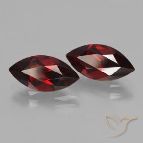 Gemas de Granate piropo Rojo oscuro natural de 3.89 ct, Marquesa, VVS-VS
