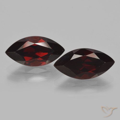 4.55ctw Natural Rojo negruzco Granate piropo, Marquesa, VVS-VS