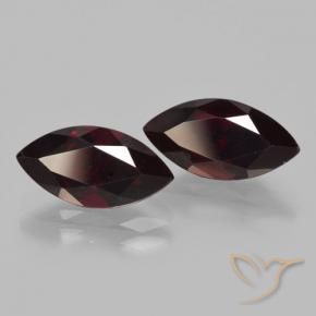 Gemas de Granate piropo Rojo negruzco natural de 4.55 ct, Marquesa, VVS-VS