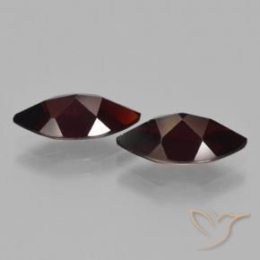 Gemas de Granate piropo Rojo negruzco natural de 4.55 ct, Marquesa, VVS-VS