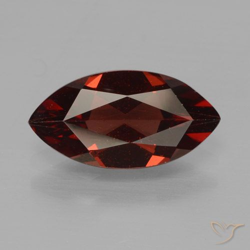 Granate piropo rojo natural de 1,82 ct, marquesa, VVS-VS