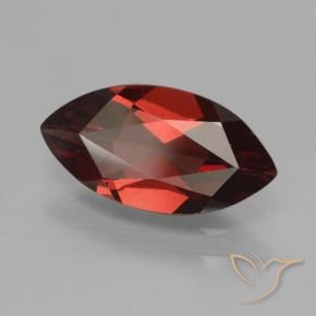 Granate piropo rojo natural de 1,82 ct, marquesa, VVS-VS