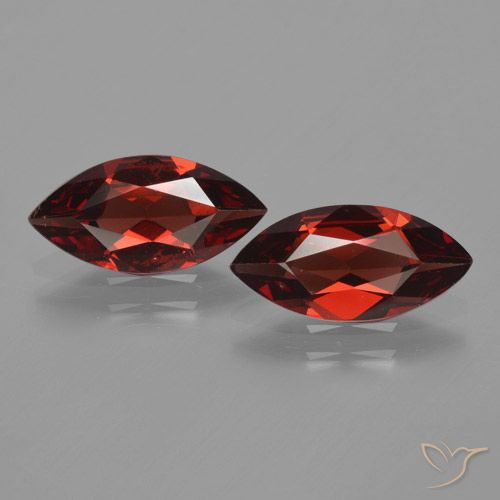 3.08ctw Natural Rojo oscuro Granate piropo, Marquesa, VVS-VS