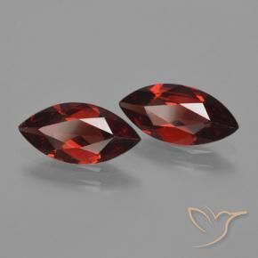 Gemas de Granate piropo Rojo oscuro natural de 3.08 ct, Marquesa, VVS-VS