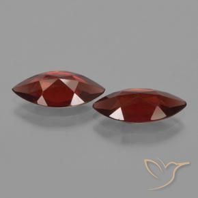 Gemas de Granate piropo Rojo oscuro natural de 3.08 ct, Marquesa, VVS-VS