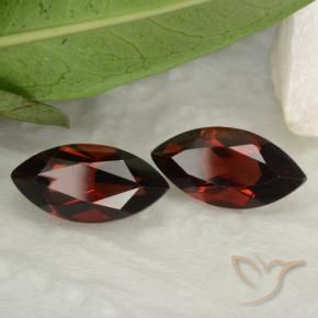 Gemas de Granate piropo Rojo oscuro natural de 3.68 ct, Marquesa, VVS-VS