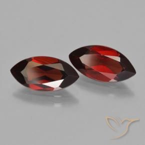 Gemas de Granate piropo Rojo oscuro natural de 4.04 ct, Marquesa, VVS-VS