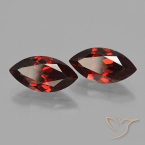Gemas de Granate piropo Rojo oscuro natural de 4.40 ct, Marquesa, VVS-VS