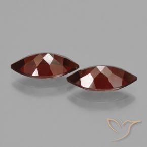 Gemas de Granate piropo Rojo oscuro natural de 4.40 ct, Marquesa, VVS-VS