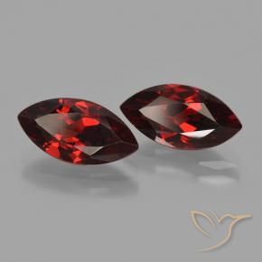Gemas de Granate piropo Rojo oscuro natural de 4.36 ct, Marquesa, VVS-VS