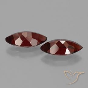 Gemas de Granate piropo Rojo oscuro natural de 4.36 ct, Marquesa, VVS-VS