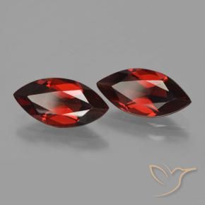 Gemas de Granate piropo Rojo oscuro natural de 3.84 ct, Marquesa, VVS-VS