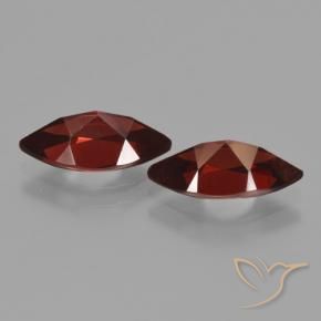 Gemas de Granate piropo Rojo oscuro natural de 4.54 ct, Marquesa, VVS-VS