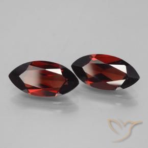 Gemas de Granate piropo Rojo oscuro natural de 4.37 ct, Marquesa, VVS-VS