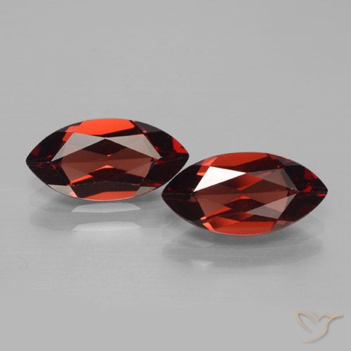 4.00ctw Natural Rojo oscuro Granate piropo, Marquesa, VVS-VS