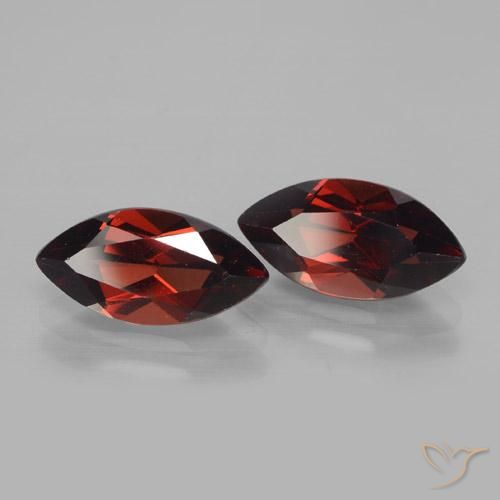 Gemas de Granate piropo Rojo sangre intenso natural de 4.45 ct, Marquesa, VVS-VS