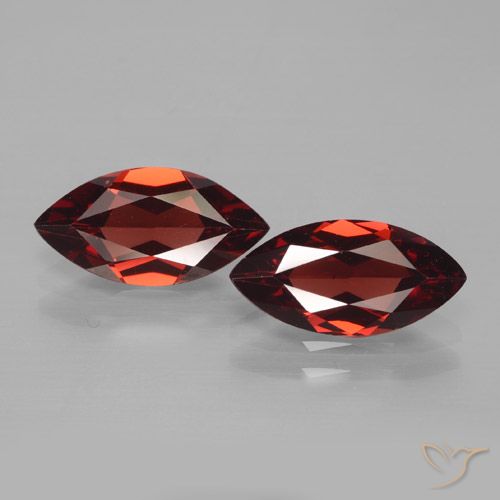 3.52ctw Natural Rojo oscuro Granate piropo, Marquesa, VVS-VS