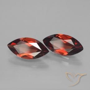 Gemas de Granate piropo Rojo oscuro natural de 3.52 ct, Marquesa, VVS-VS